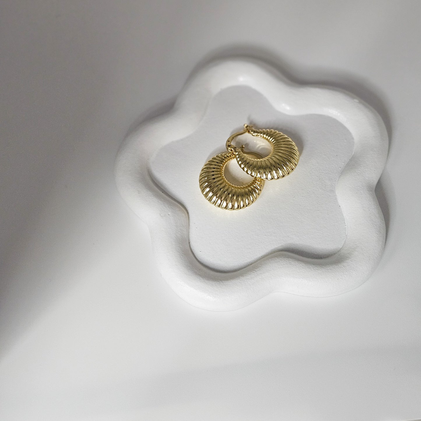 Croissant Hoops- 24k Gold Filled