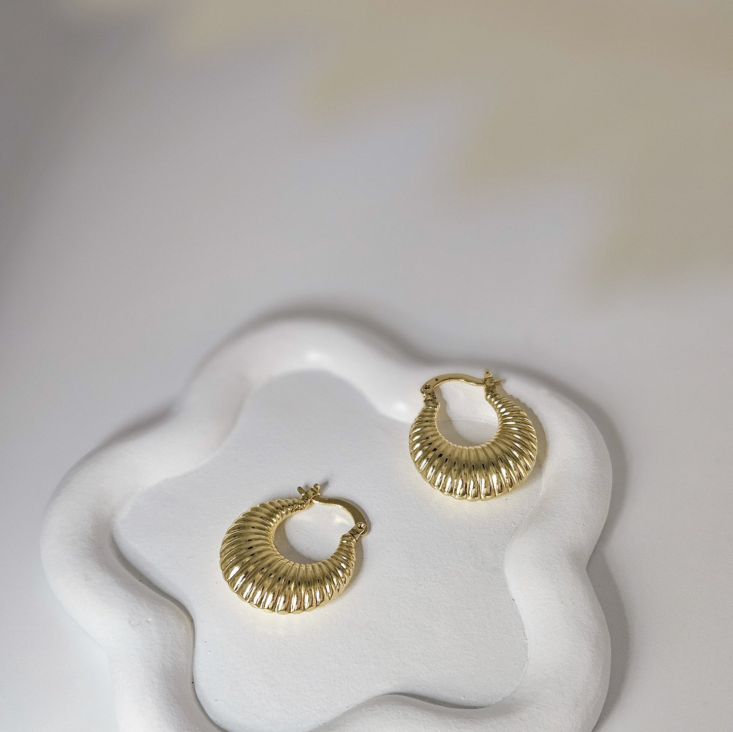 Croissant Hoops- 24k Gold Filled