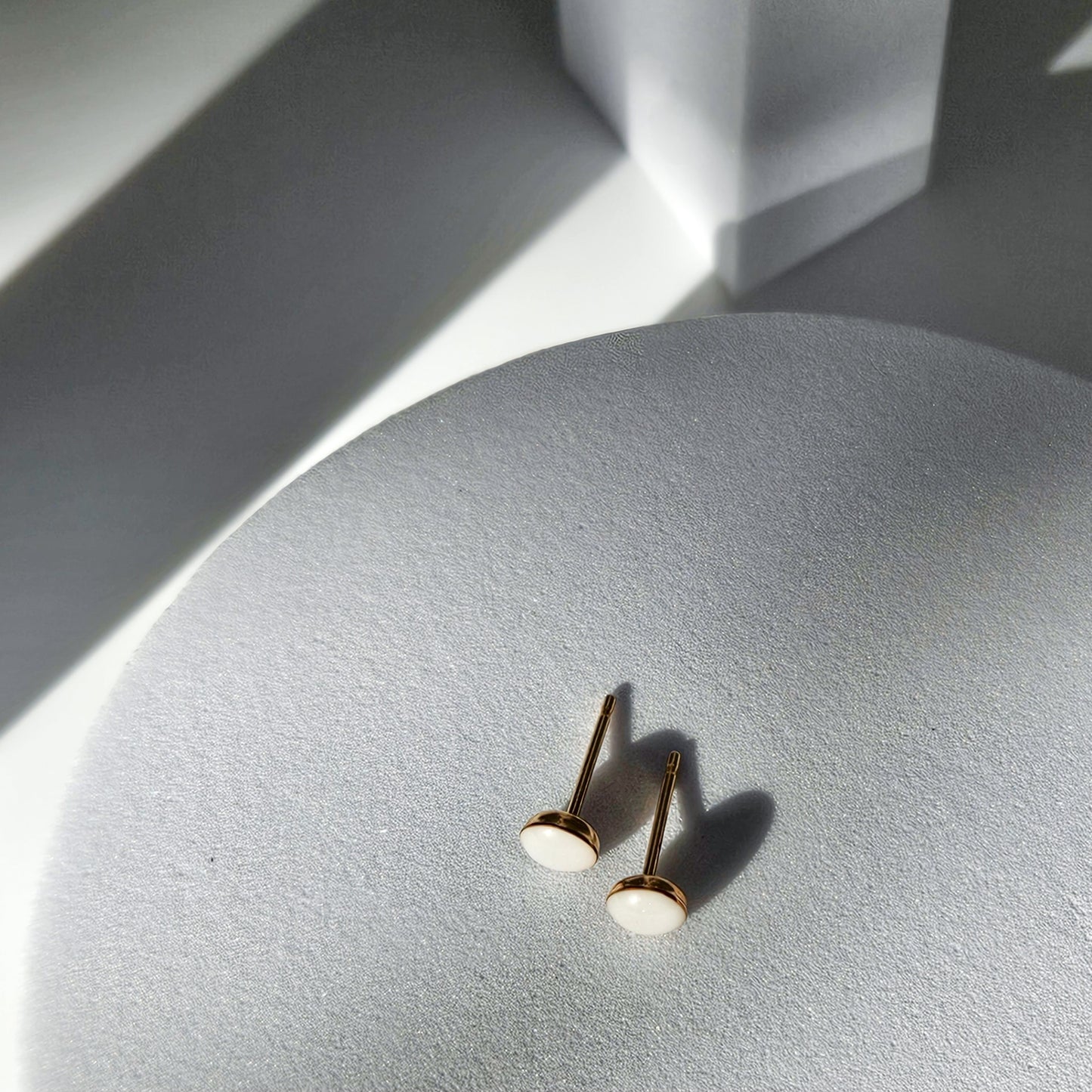 Milk Tiny Stud Earrings