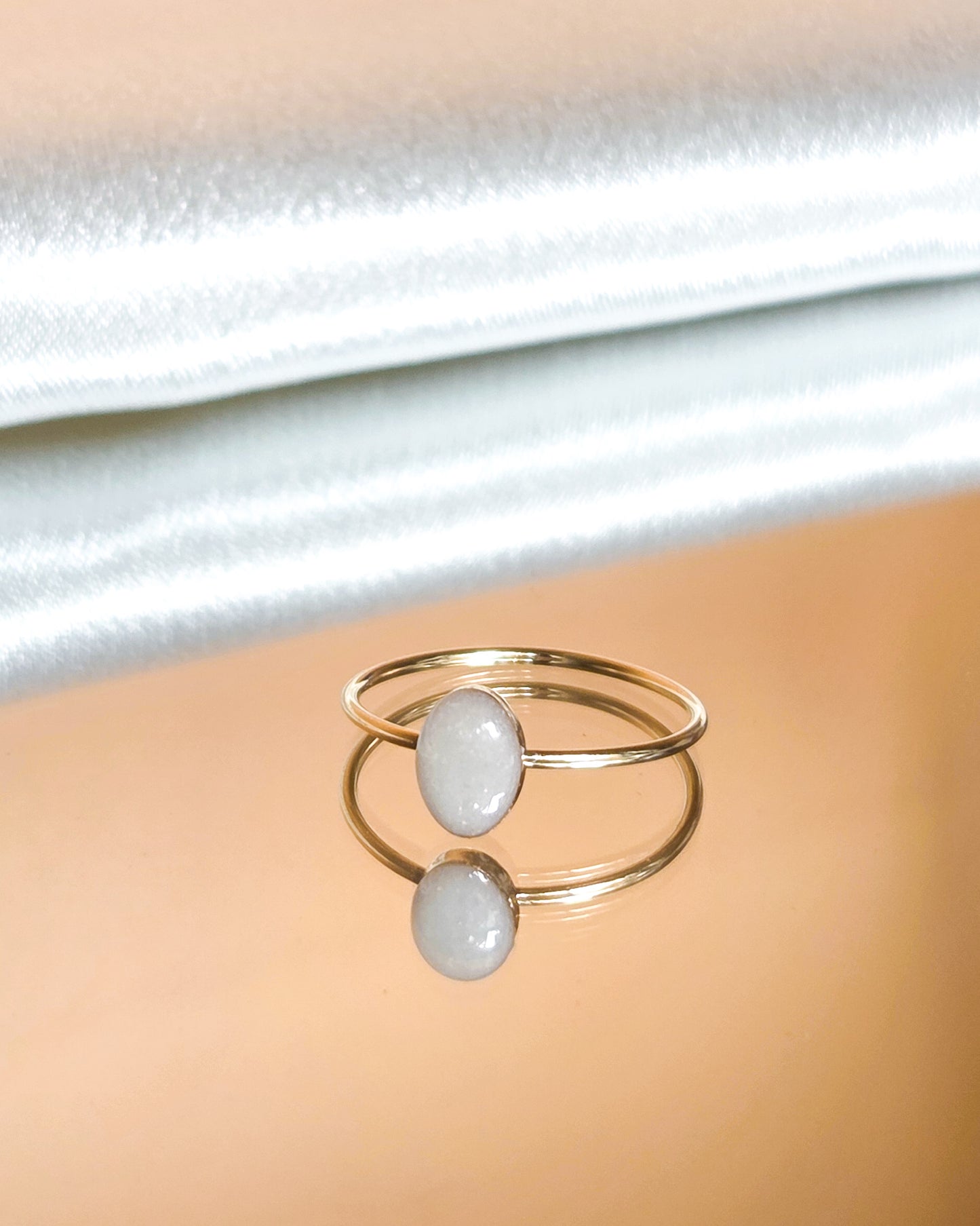 Milk Oval Ring in 14K Gold Filled