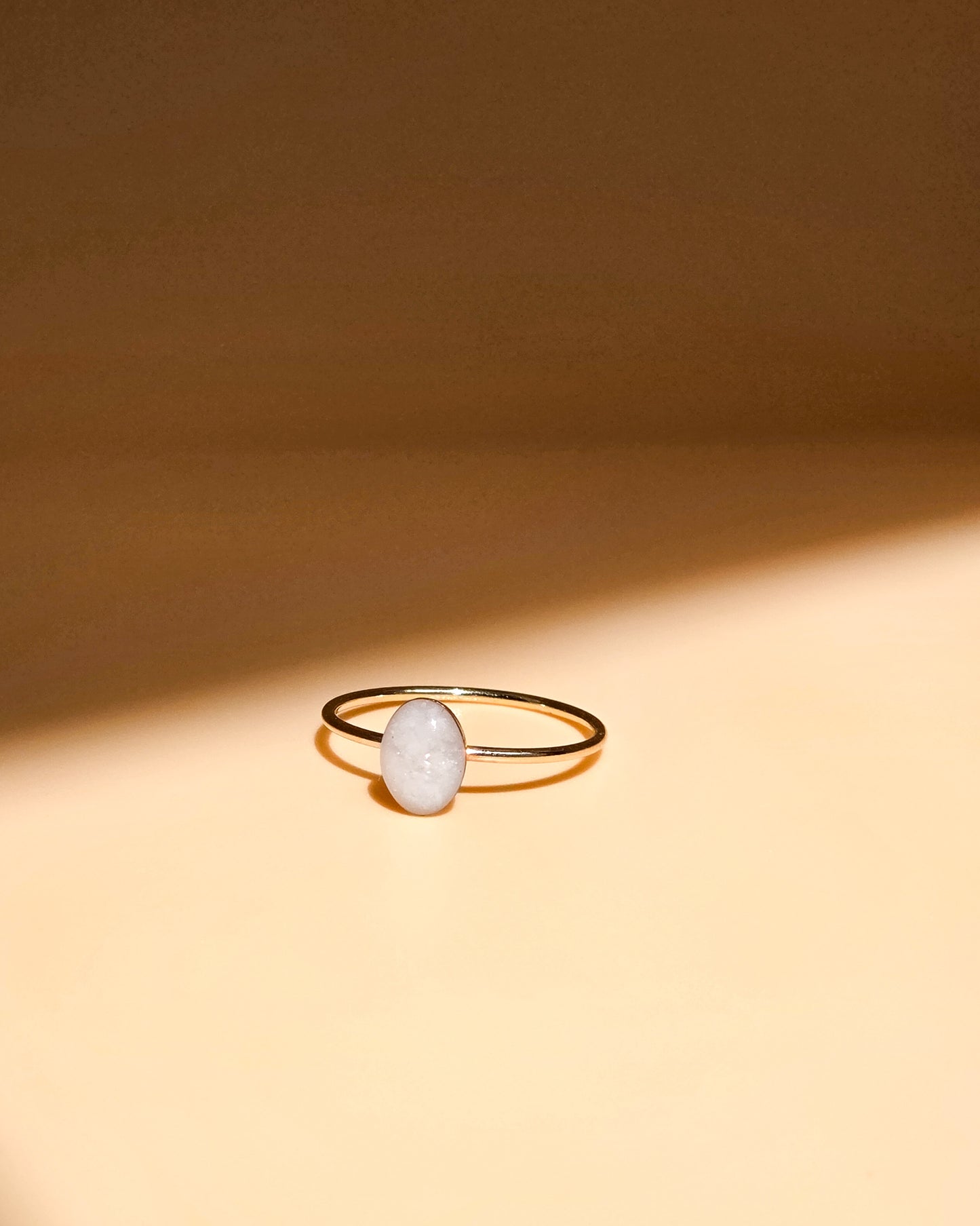 Cremation Oval Ring in 14K Gold Filled