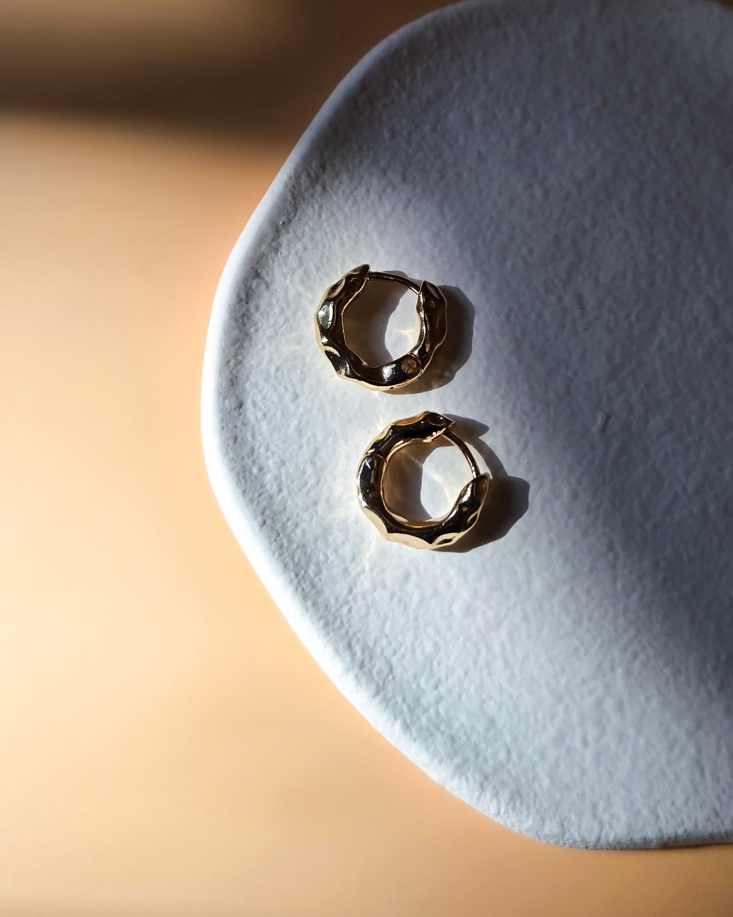Hammered Gold- Filled Hoops