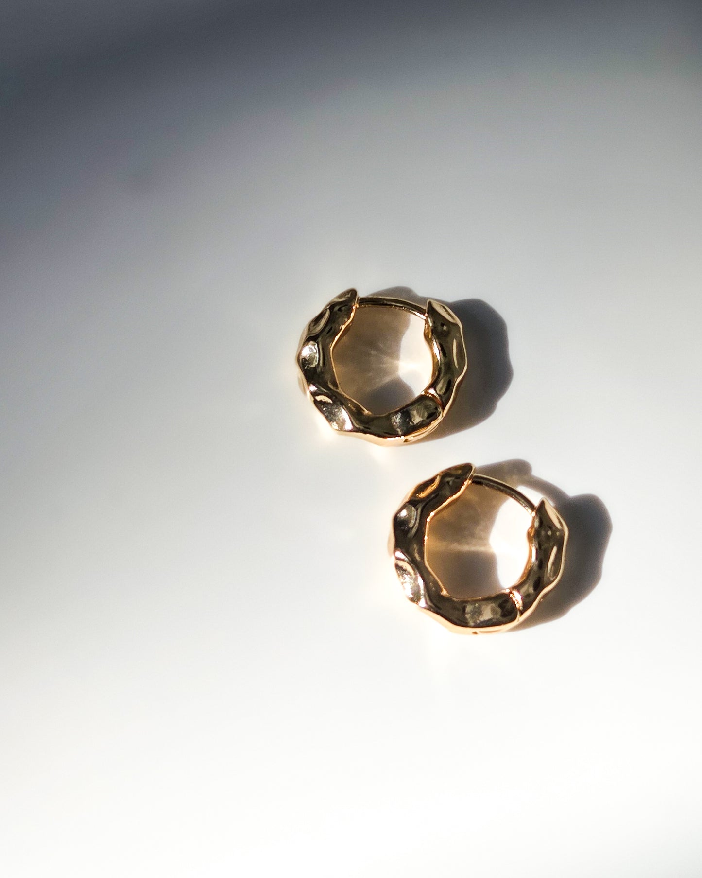 Hammered Gold- Filled Hoops