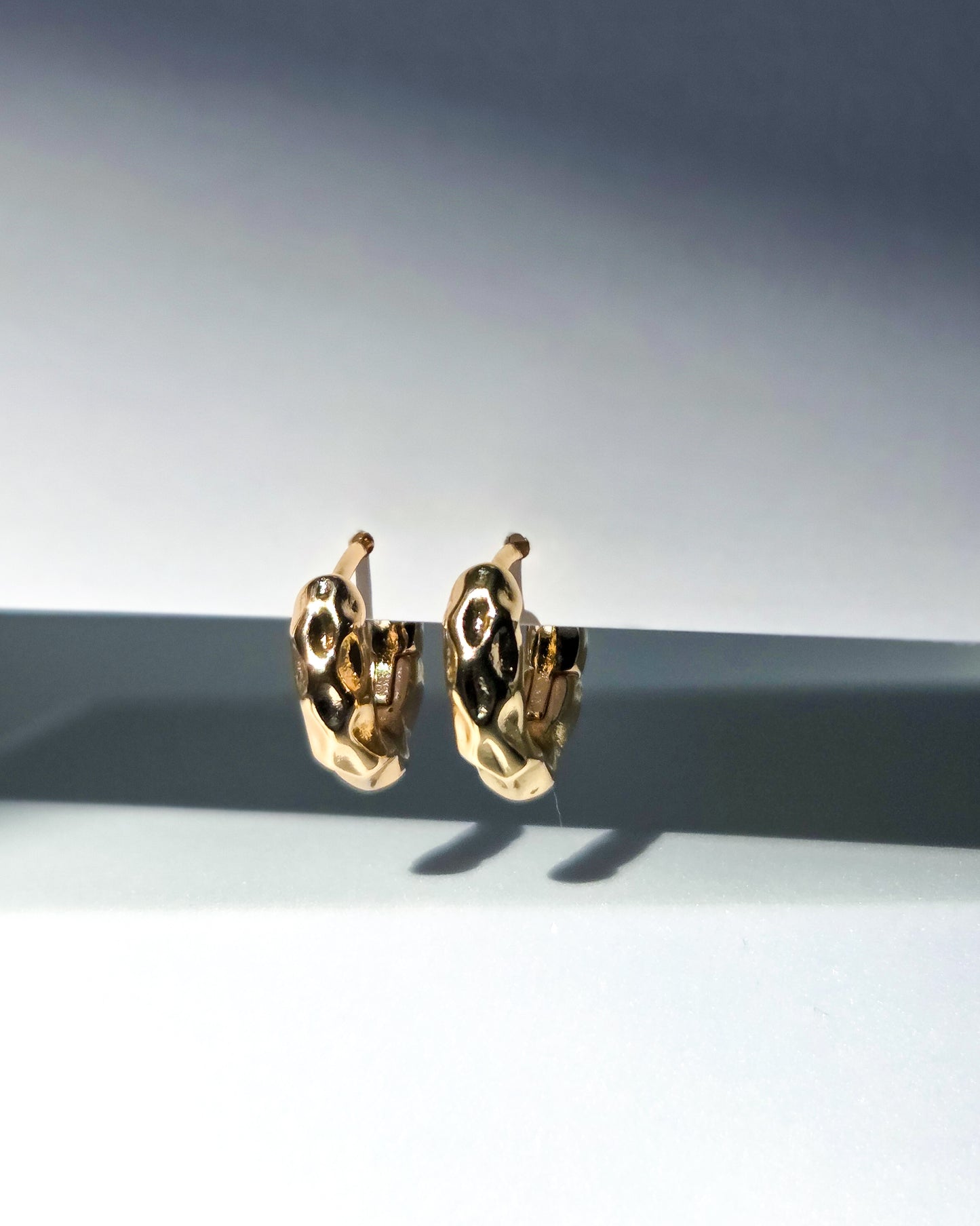 Hammered Gold- Filled Hoops