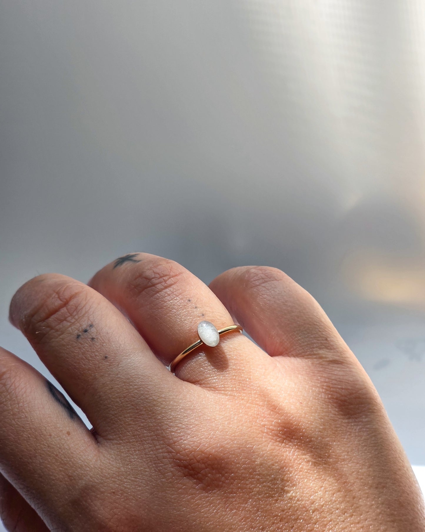 Cremation Oval Ring in 14K Gold Filled