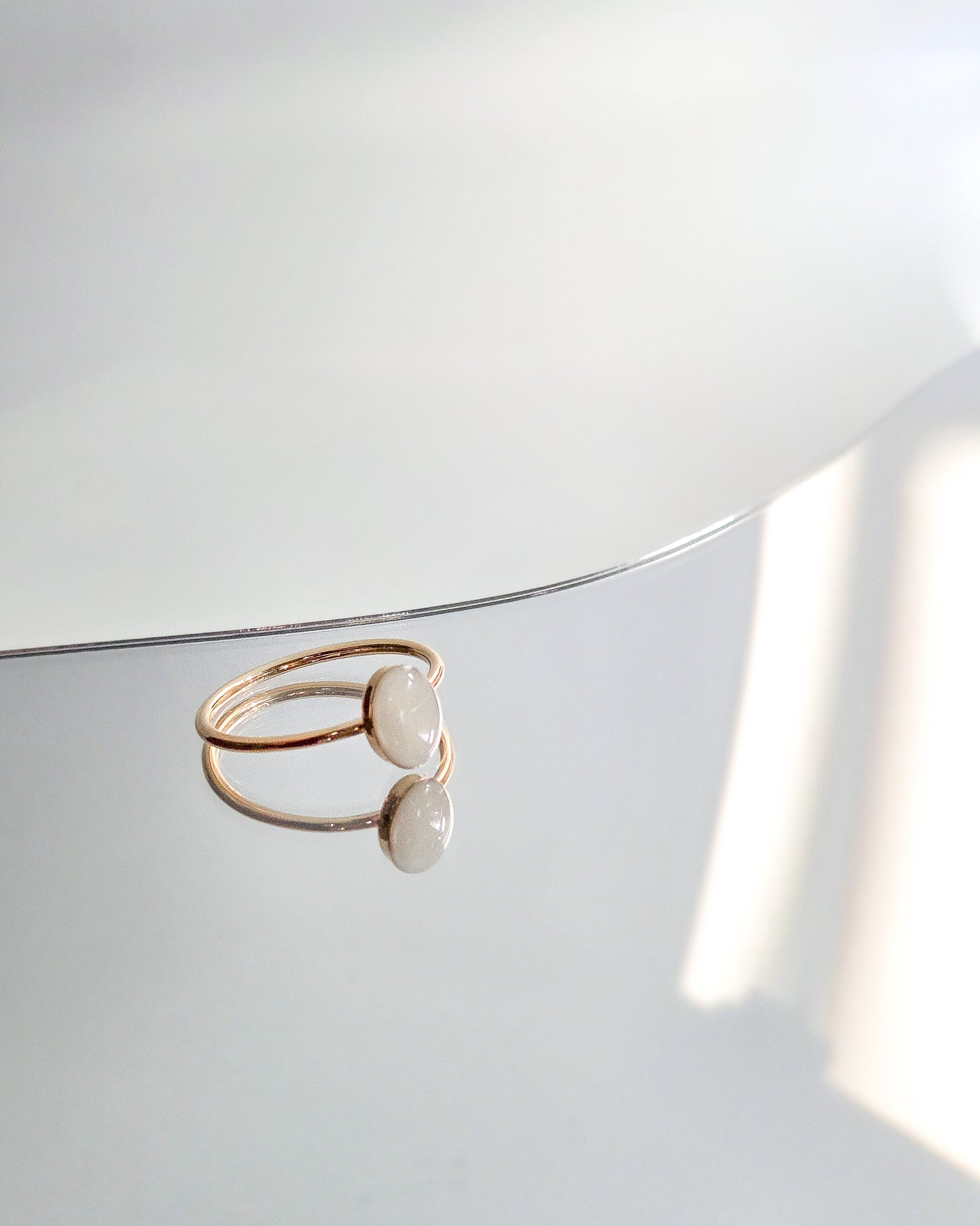 Milk Oval Ring in 14K Gold Filled