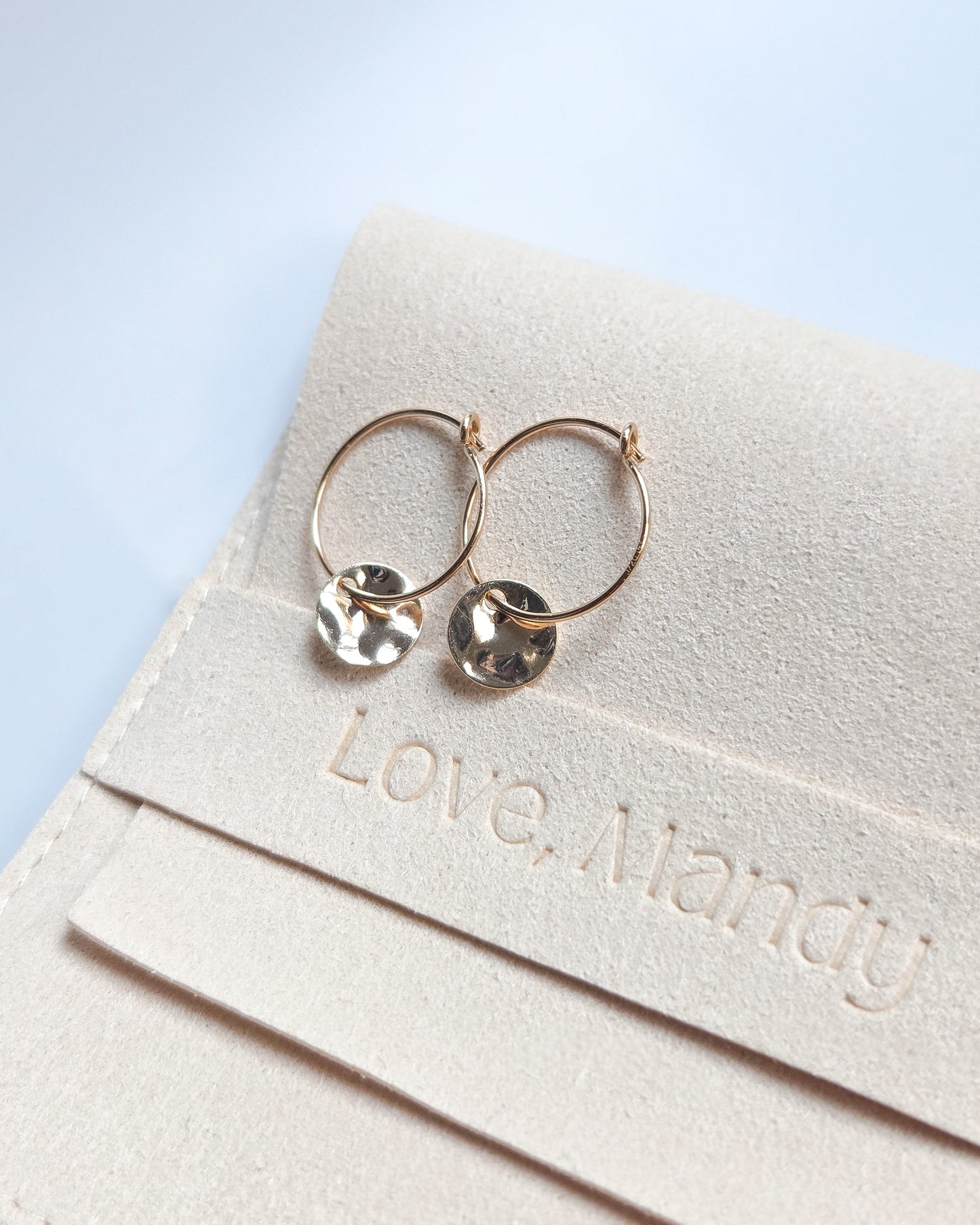 Hammered Disc Hoops