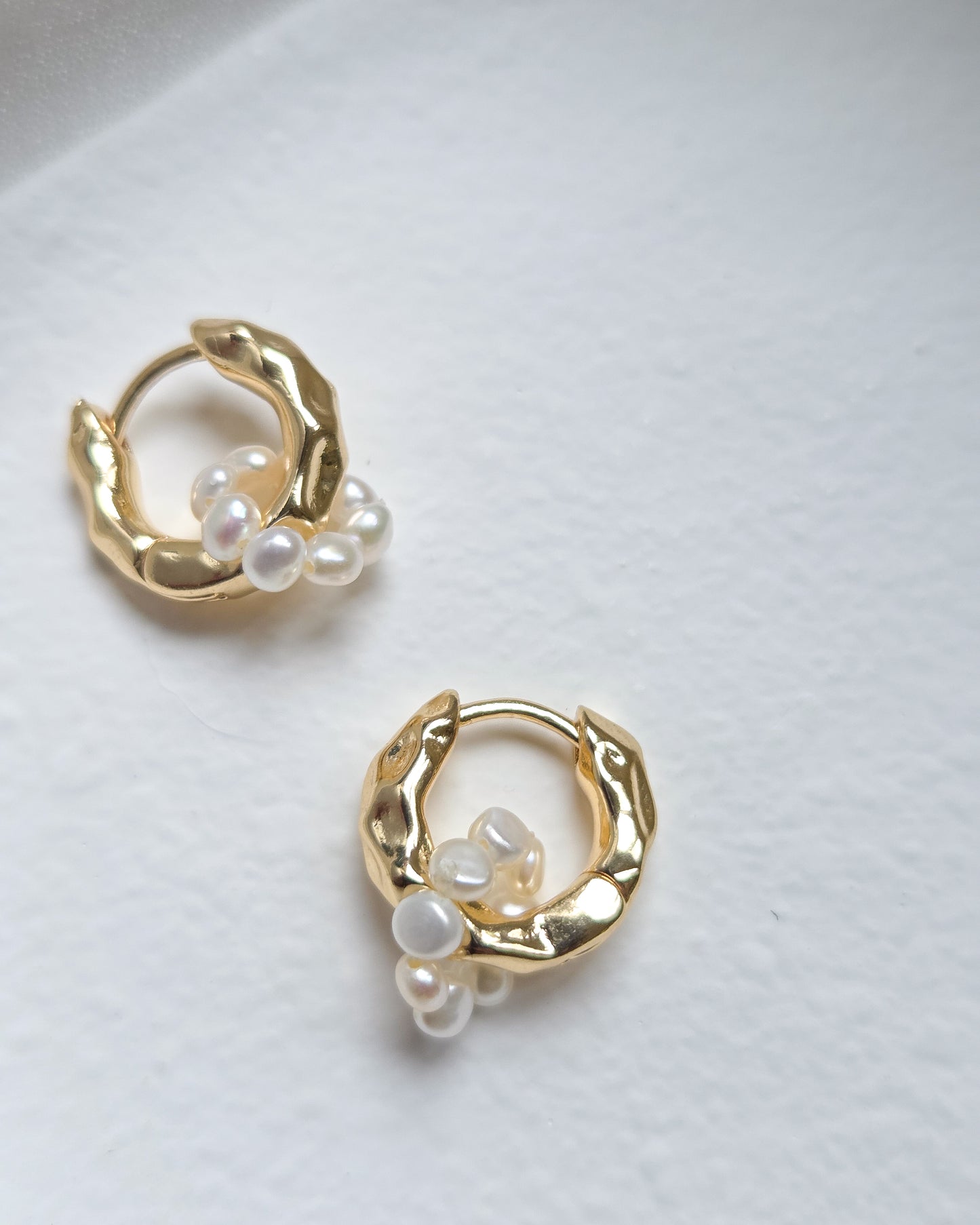 Halo Pearl Hoops