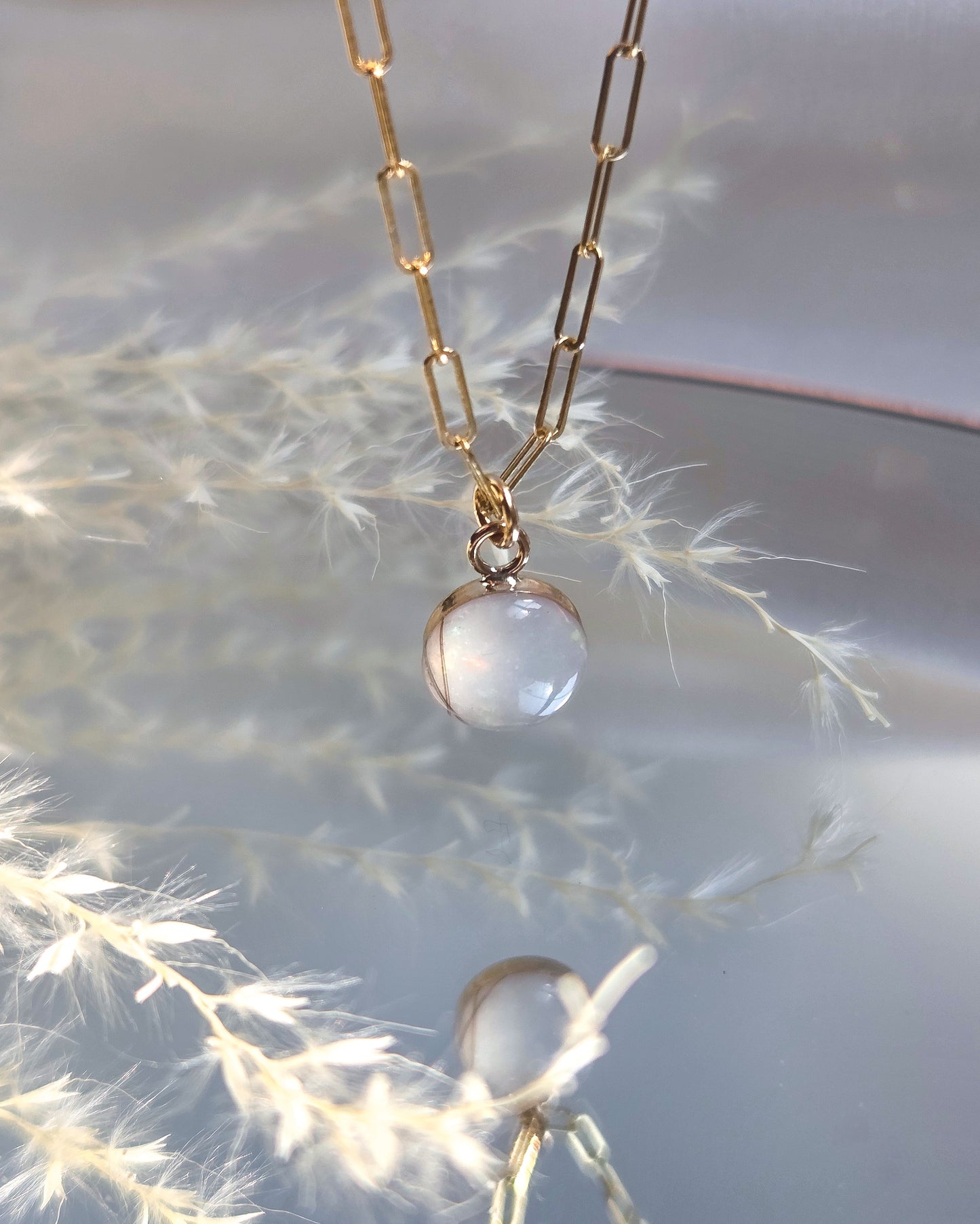 Milk Paperclip Necklace