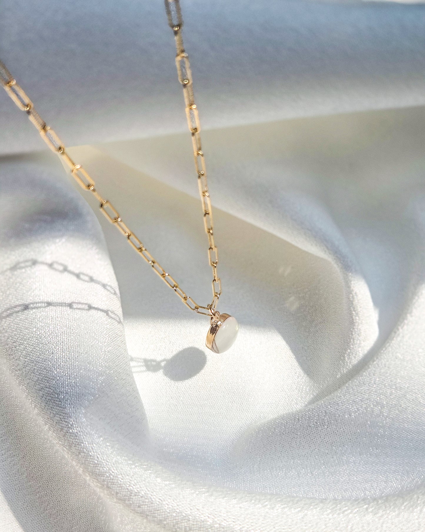 Milk Paperclip Necklace