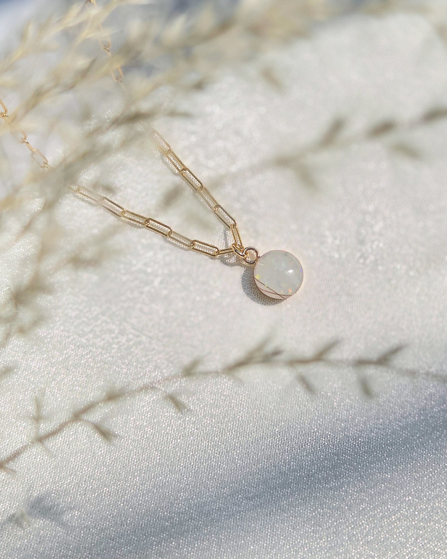 Milk Paperclip Necklace