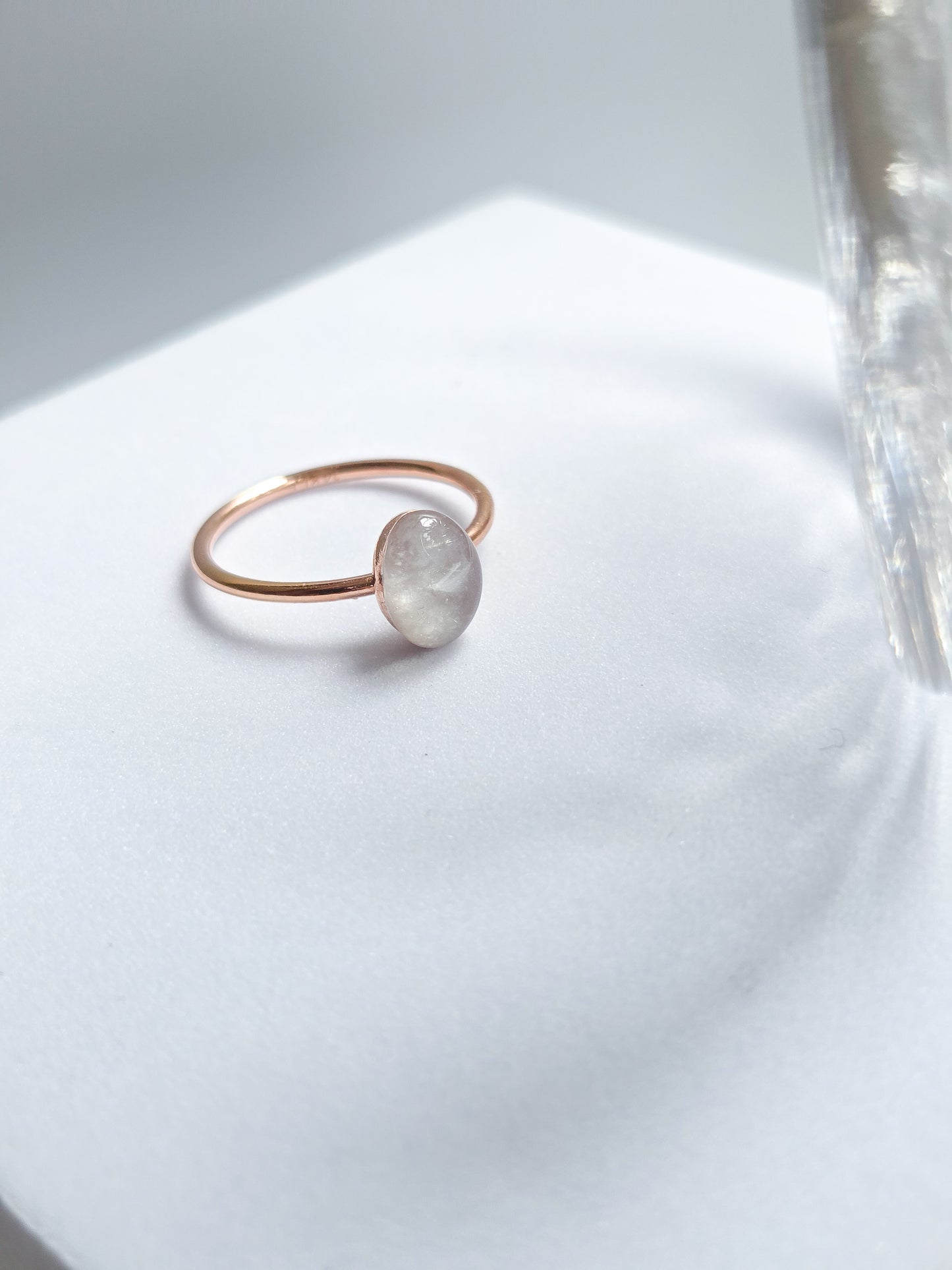 Cremation Oval Ring in Rose Gold Filled
