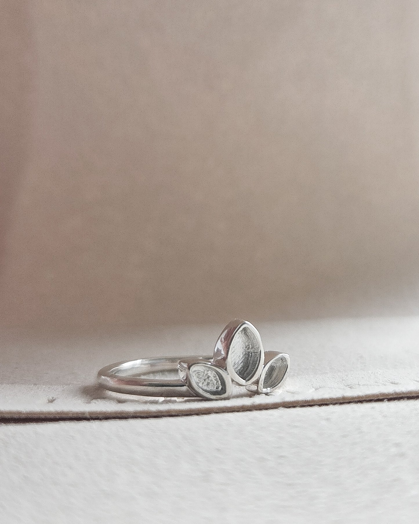 Cremation Lotus Ring in 925 Sterling Silver