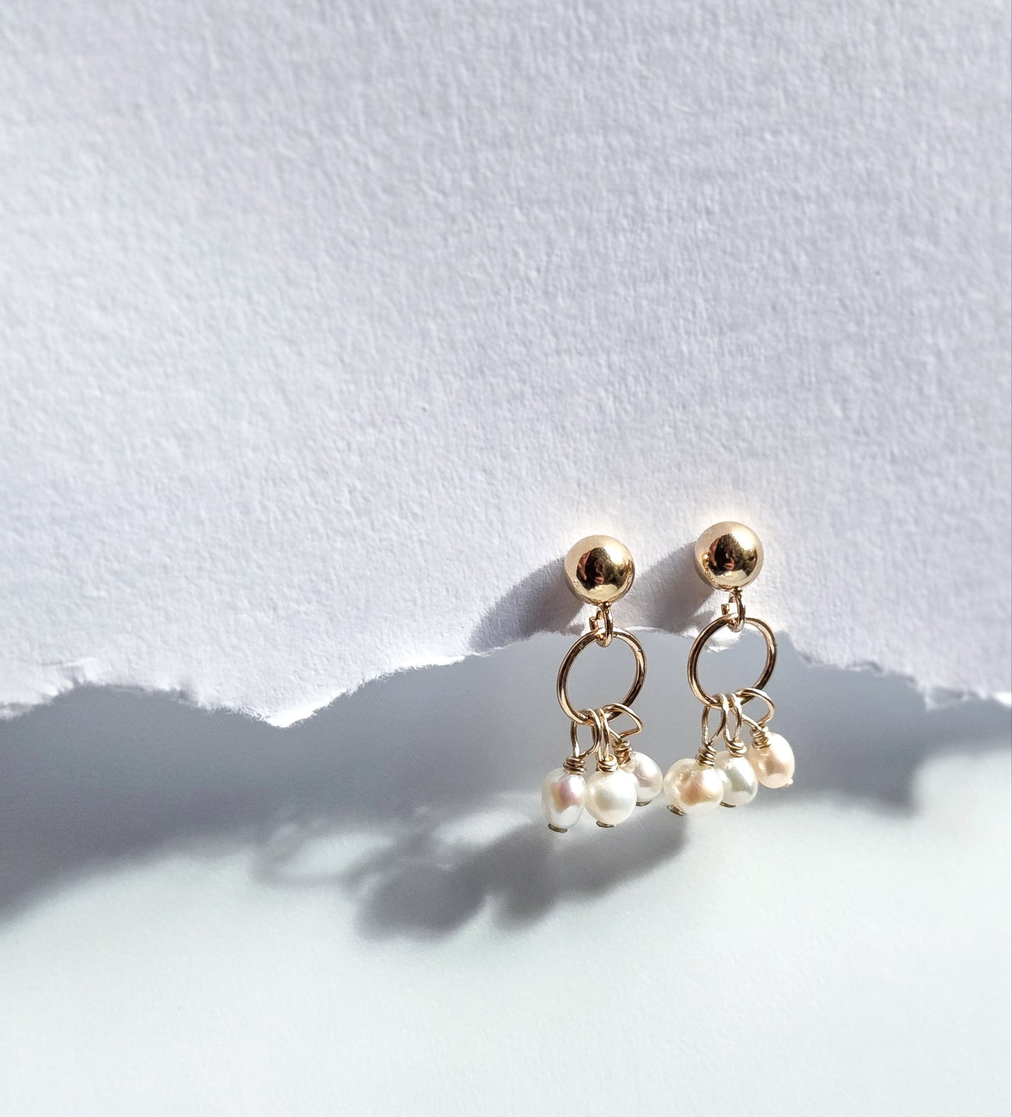 Petite Pearl Cluster Earrings