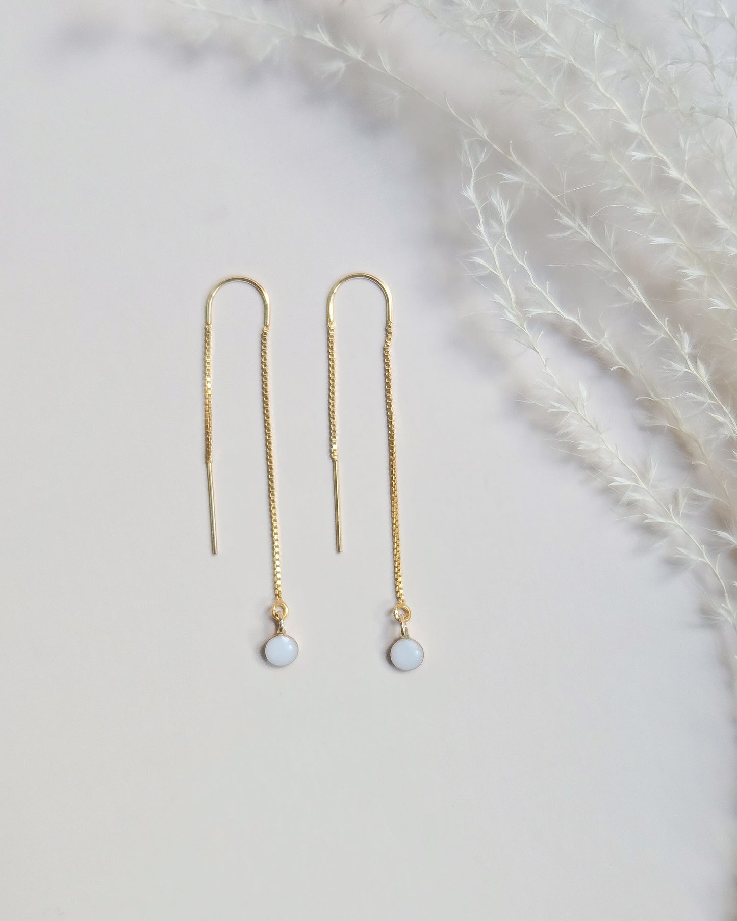 Milk Threader Earrings