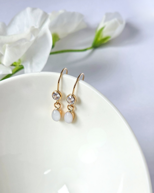 Cremation Oval Fishhook Earrings in 14K Gold Filled