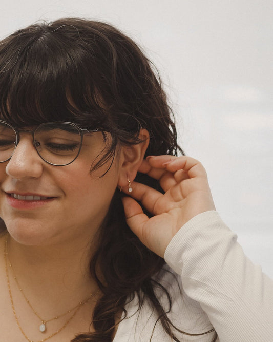 Milk Fishhook Earrings