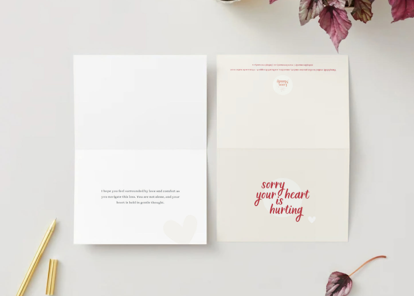 A Simple Sympathy Greeting Card