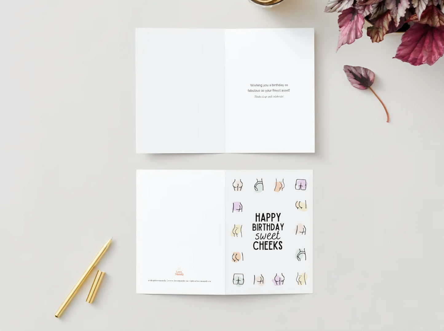 "Happy Birthday, Sweet Cheek" Greeting Card