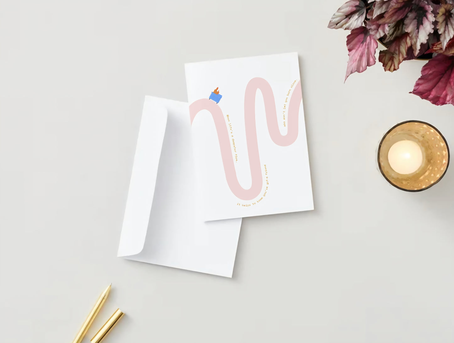 "Life's a Dumpster Fire" Grief & Support Sympathy Greeting Card