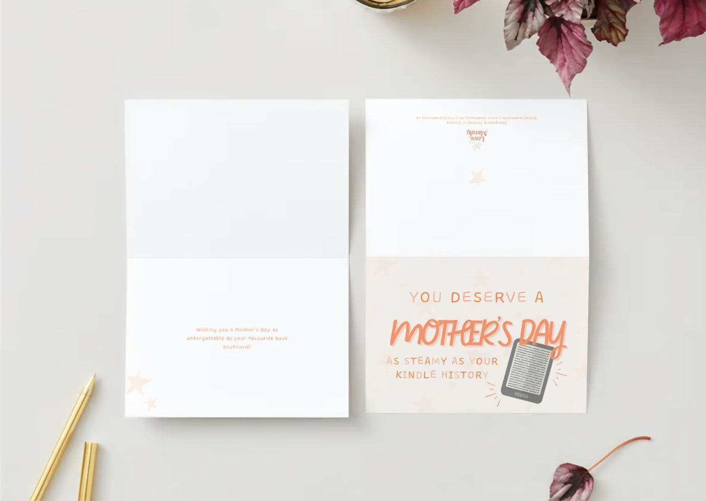 Romance Reader Mother's Day Greeting Card