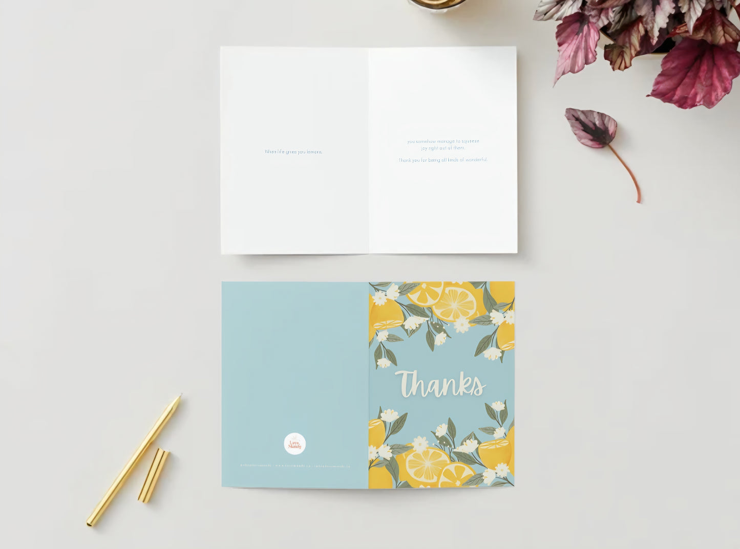 Lemon Thanks Greeting Card