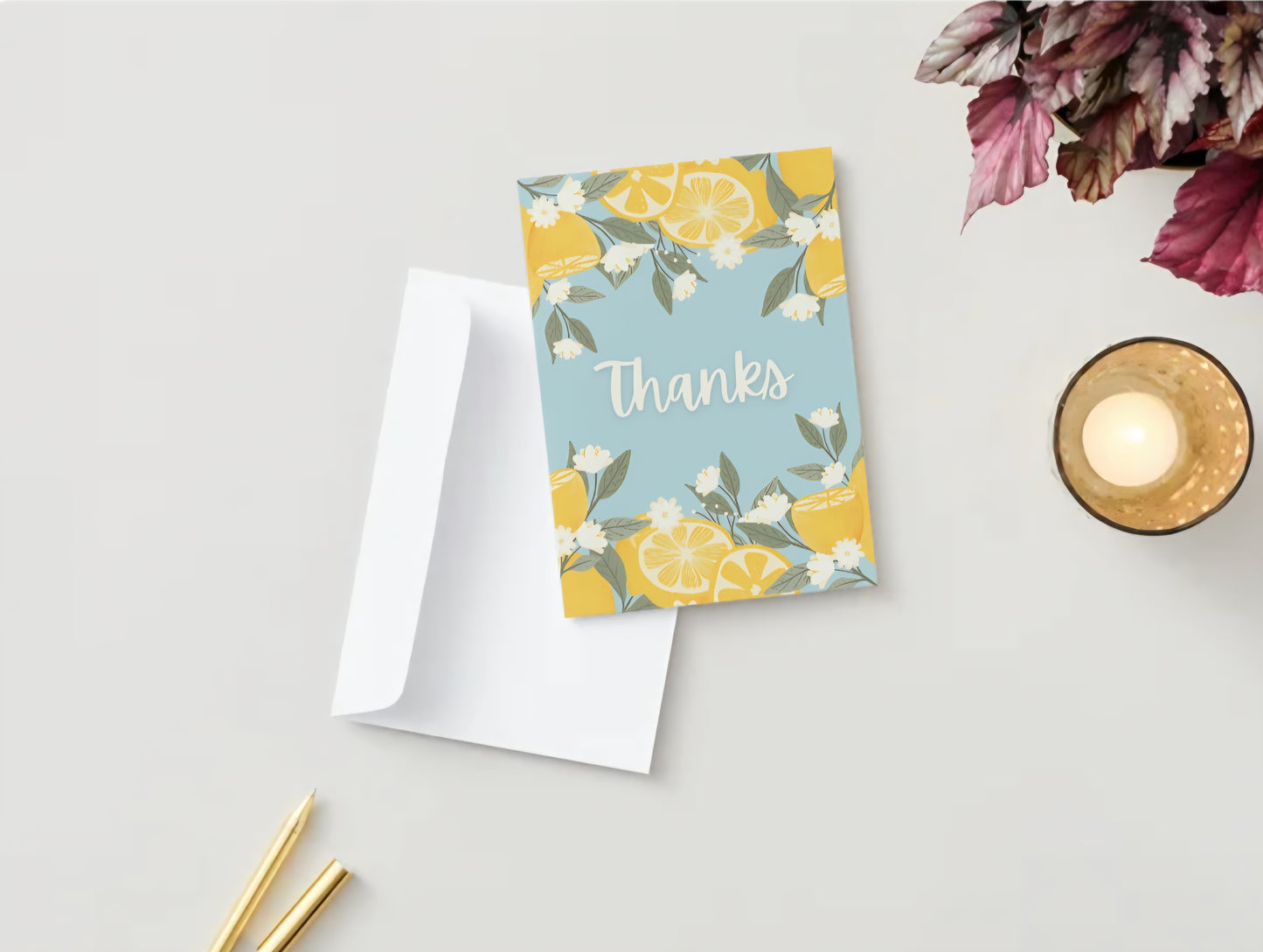 Lemon Thanks Greeting Card