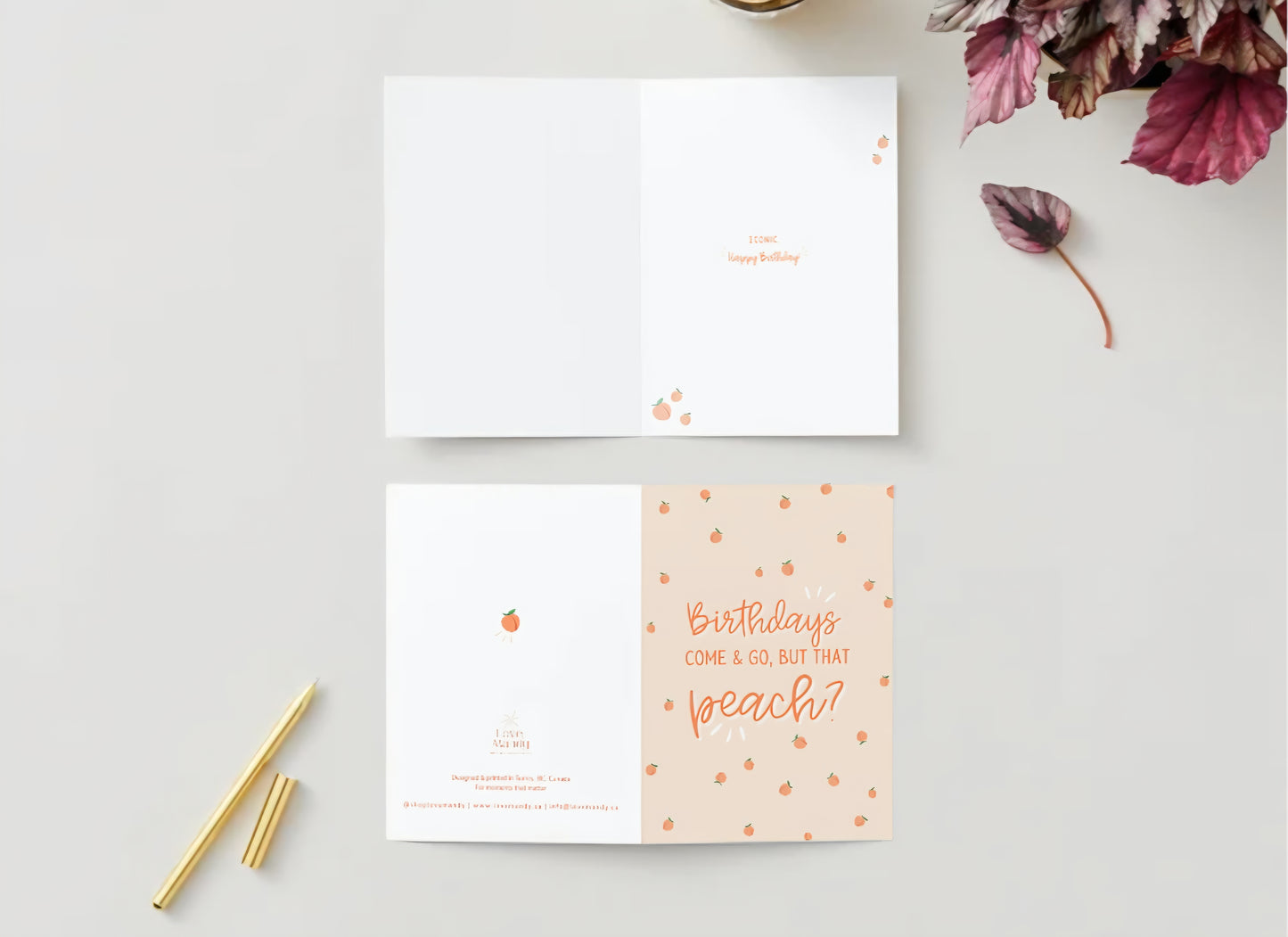 That Peach Birthday Greeting Card