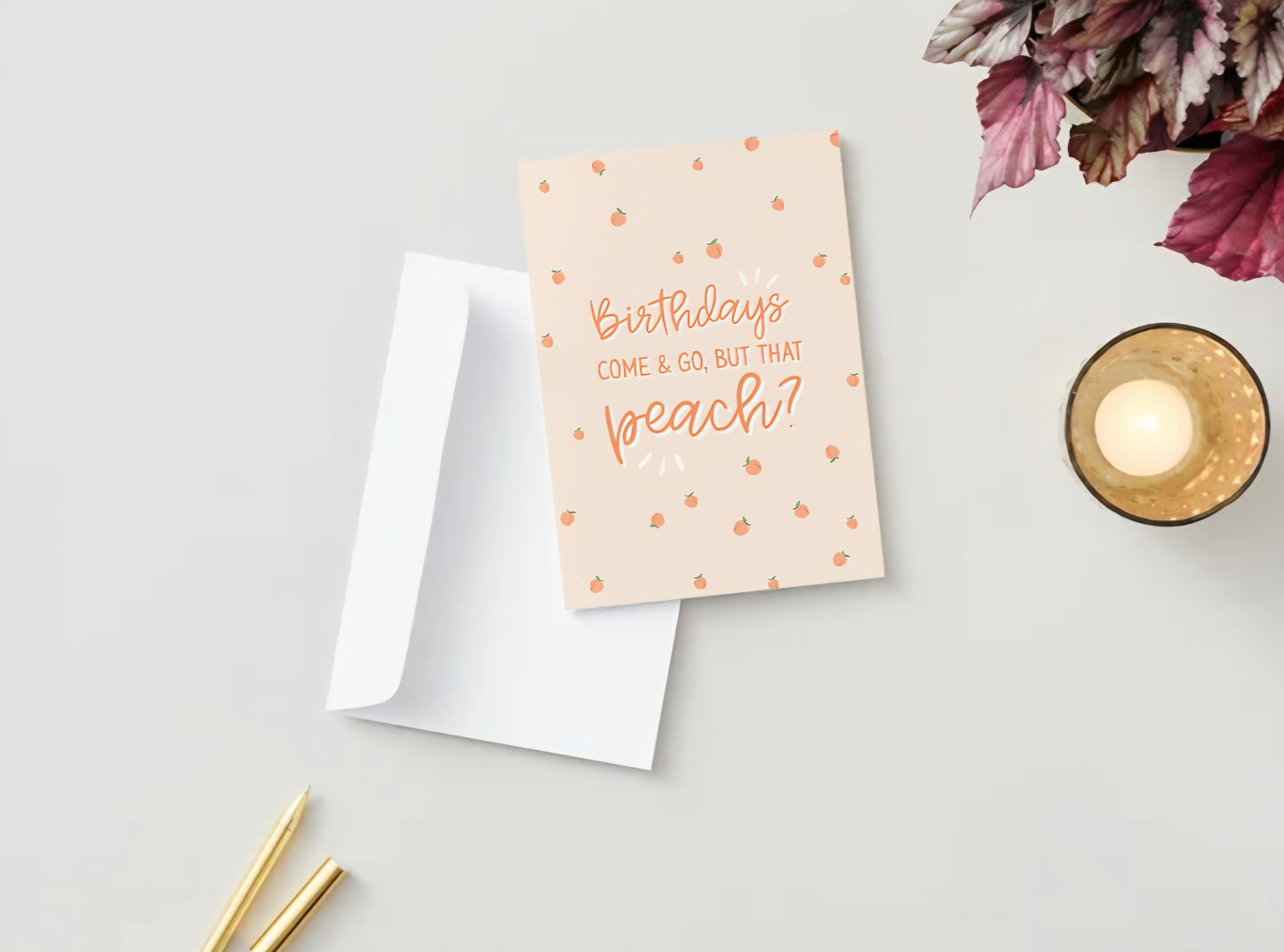 That Peach Birthday Greeting Card