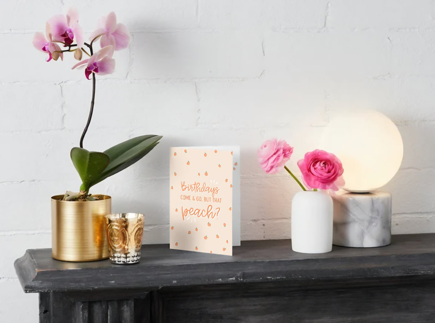 That Peach Birthday Greeting Card