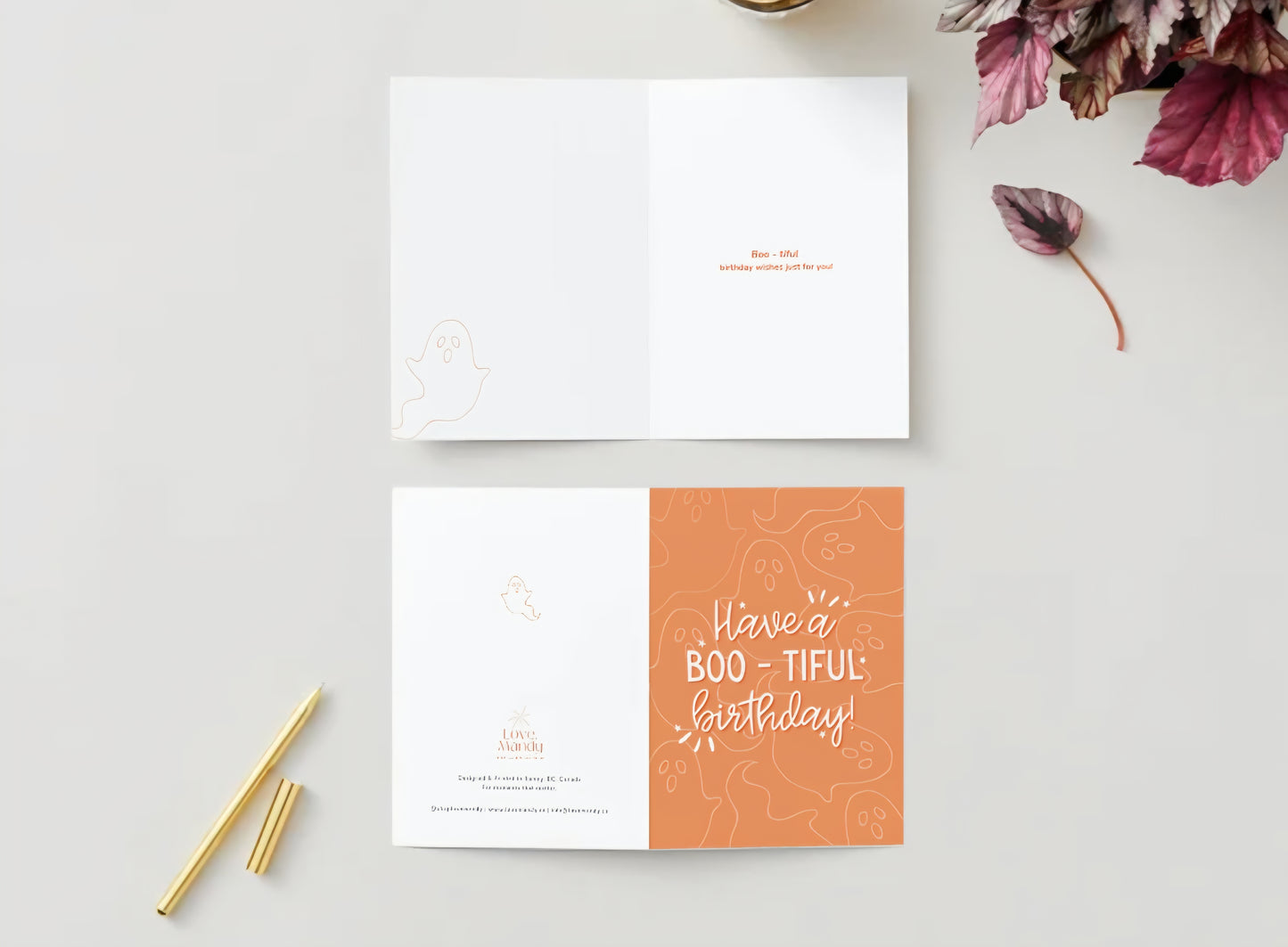 BOO - tiful Birthday Wishes Greeting Card
