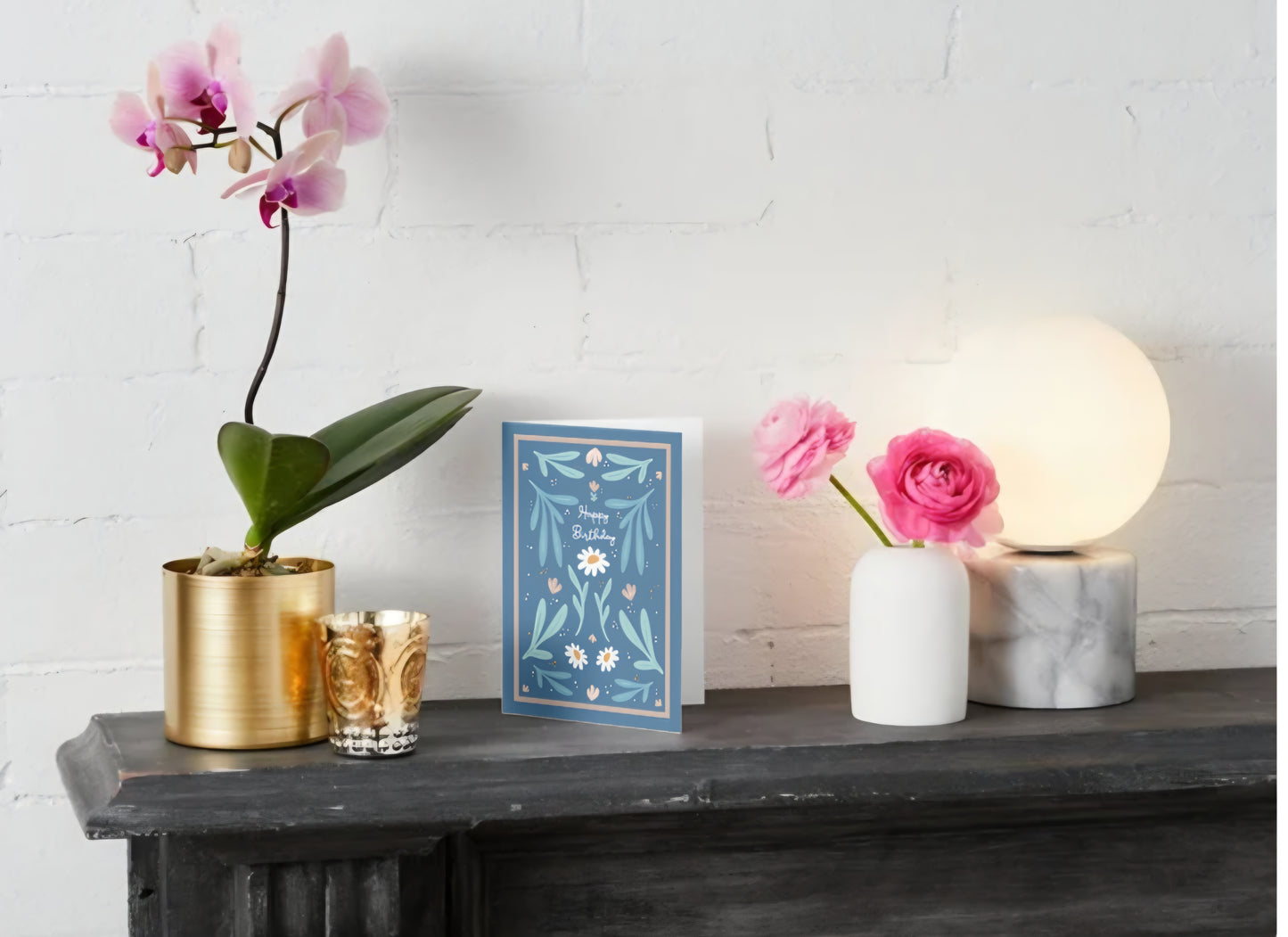 Floral Birthday Greeting Card