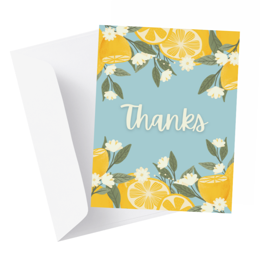 Lemon Thanks Greeting Card