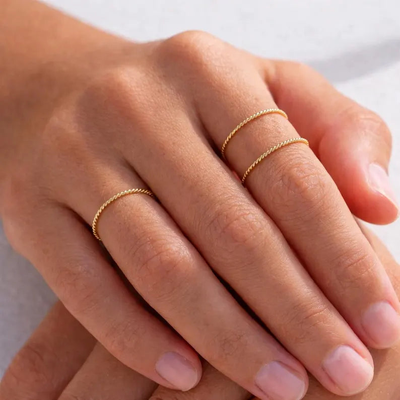 Twist Rope Stacking Ring