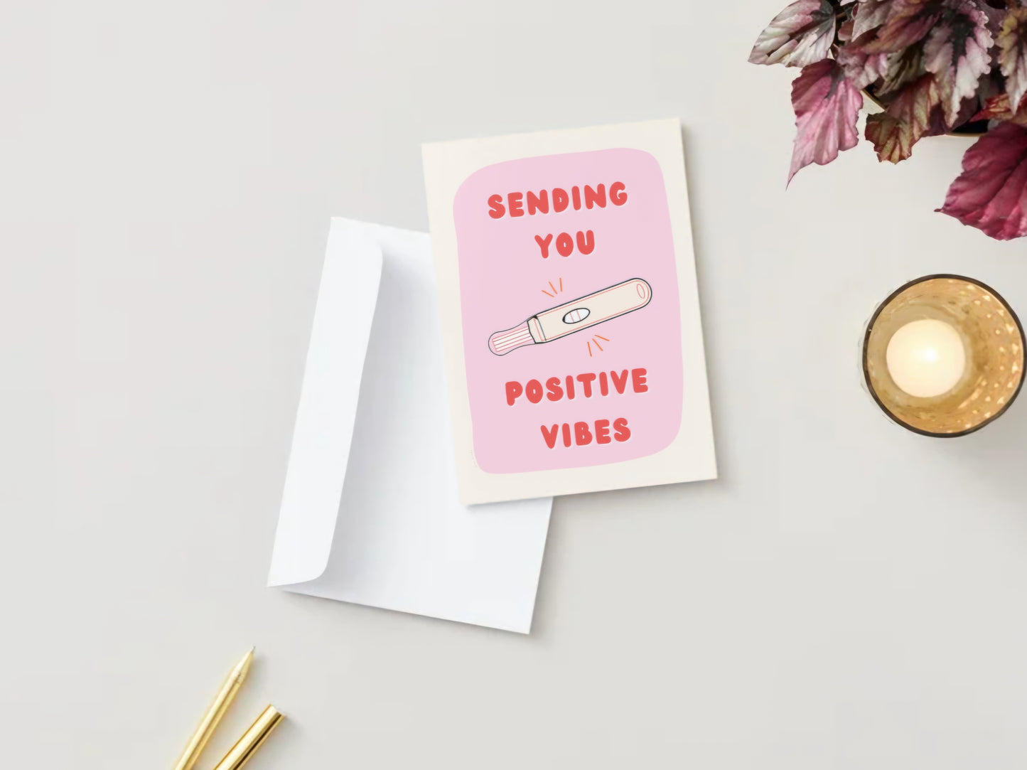 'Positive Vibes' Greeting Card
