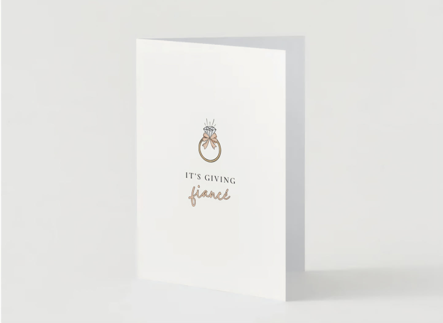 Fiance Vibes Greeting Card