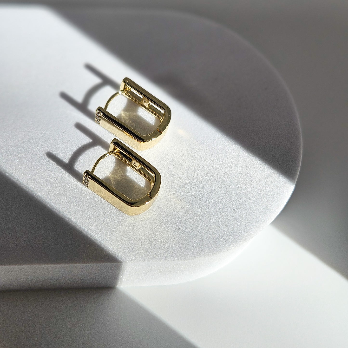 U- Shaped Hoop Earrings