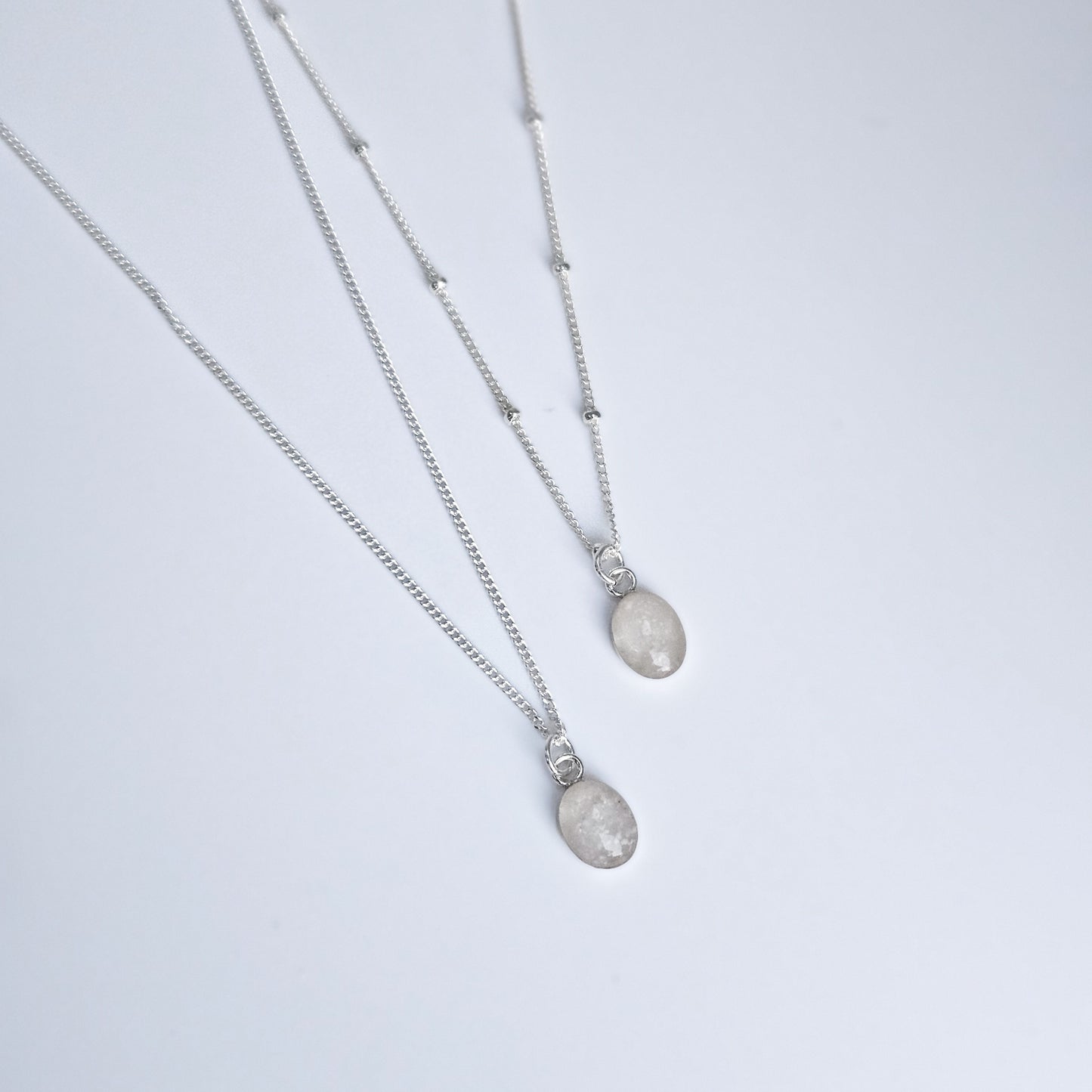Cremation Oval Necklace - 925 Sterling Silver