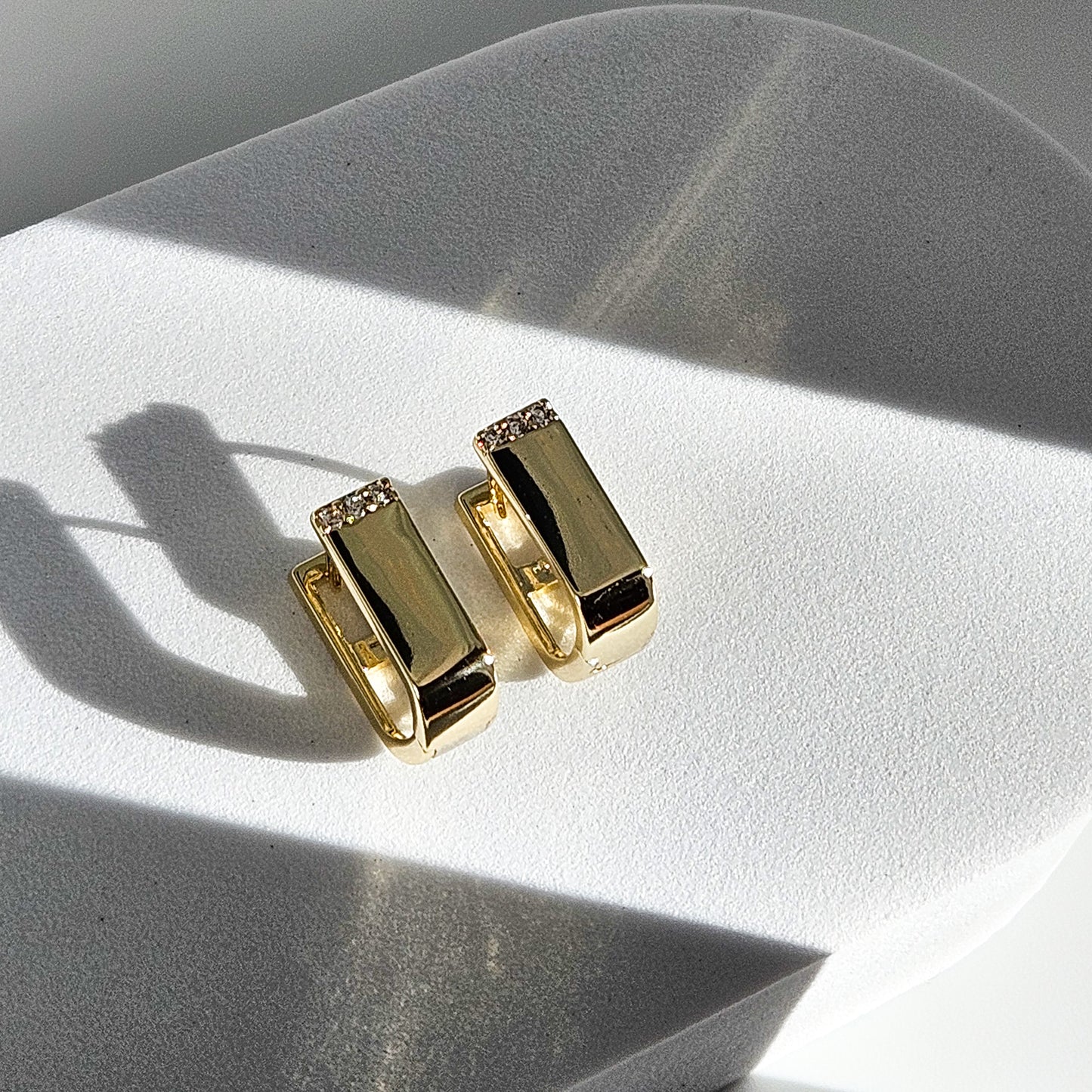 U- Shaped Hoop Earrings