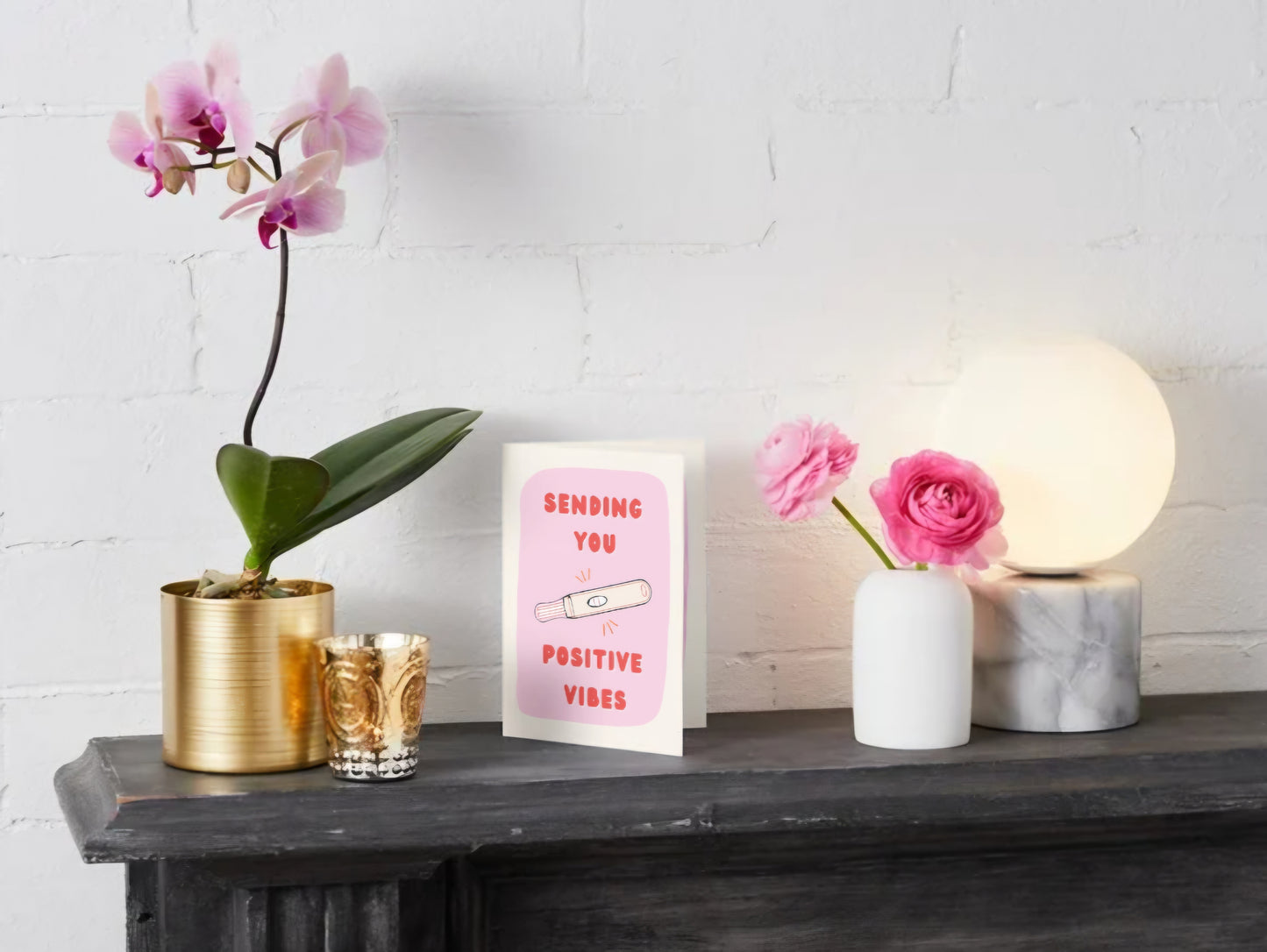 'Positive Vibes' Greeting Card