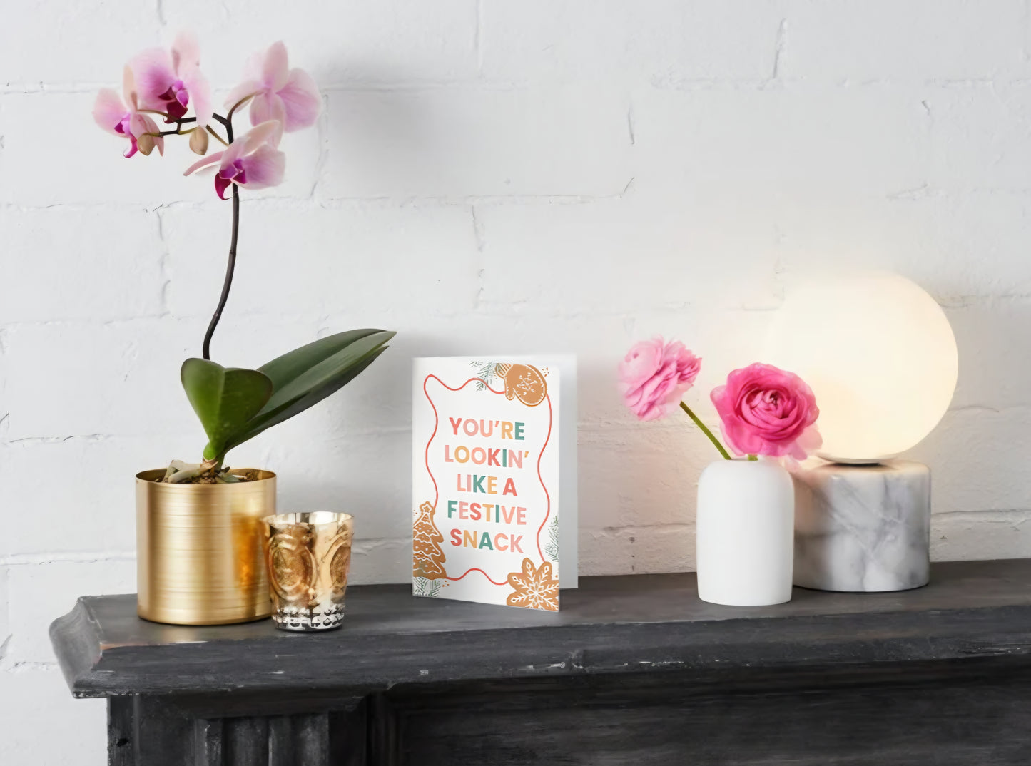 Festive Snack Christmas Greeting Card