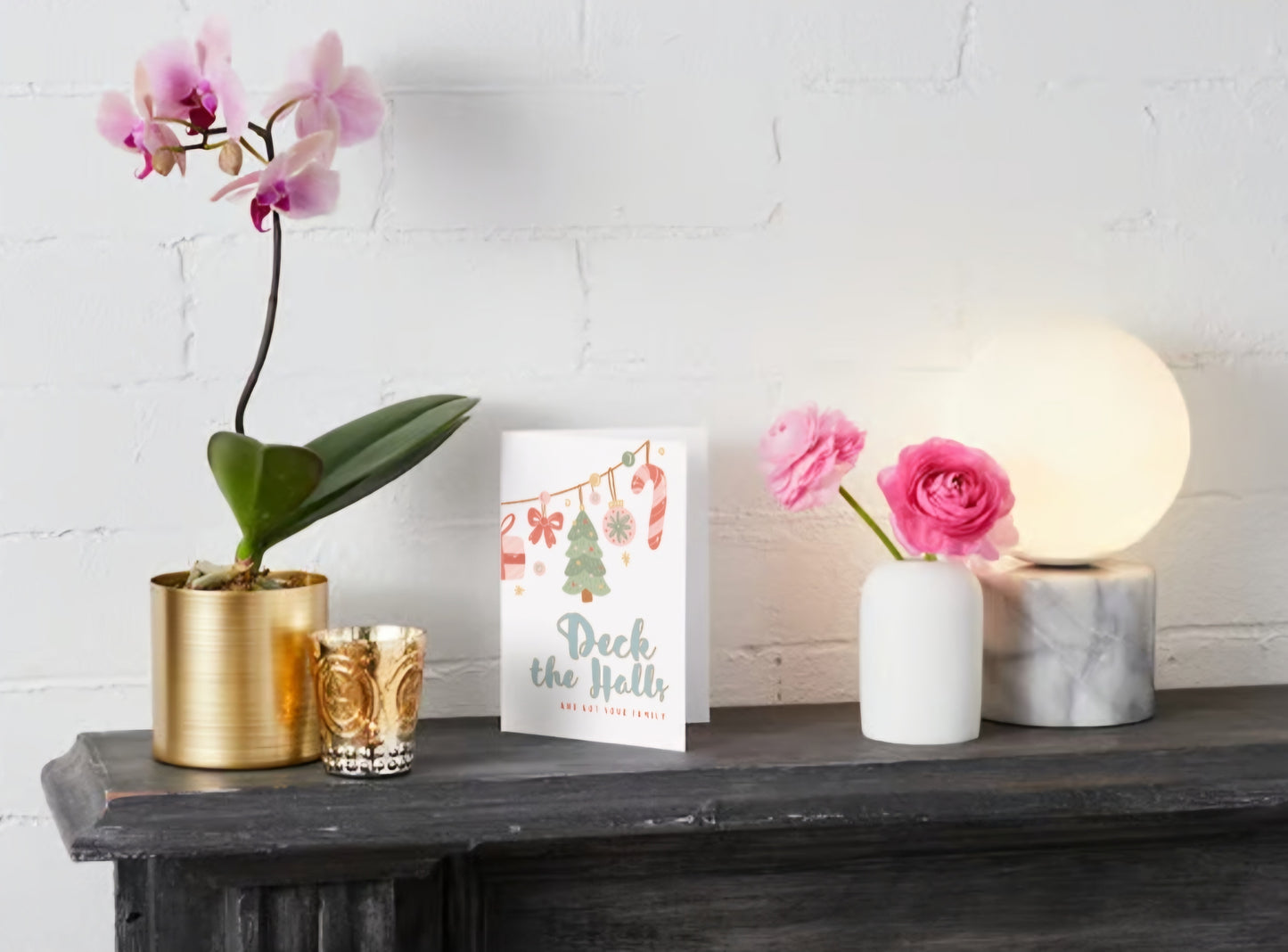 'Deck the Halls & Not Your Family" Holiday Greeting Card