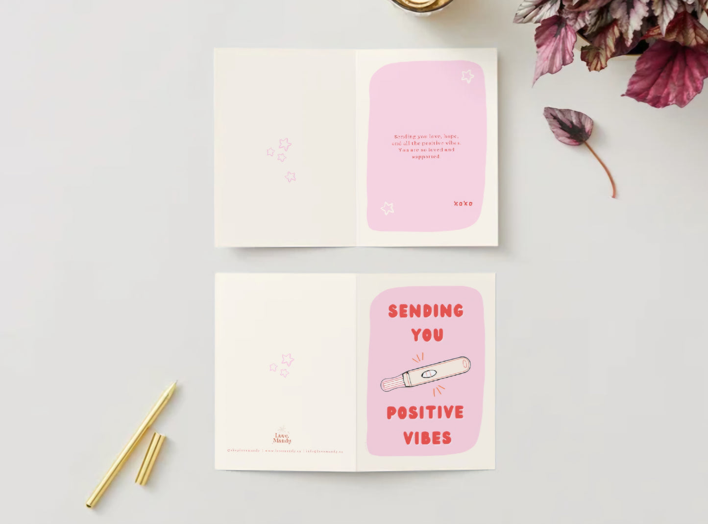 'Positive Vibes' Greeting Card