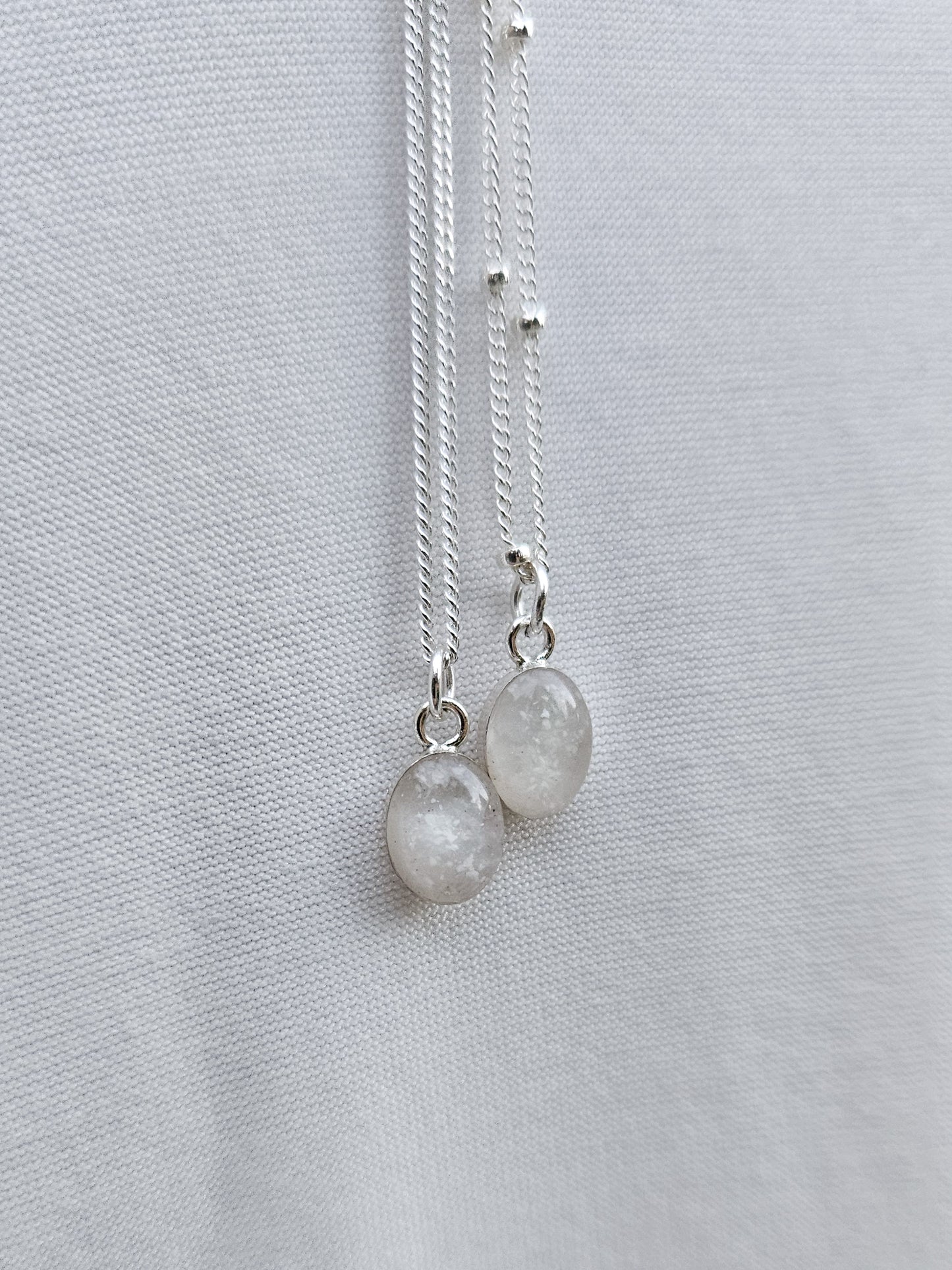 Cremation Oval Necklace - 925 Sterling Silver
