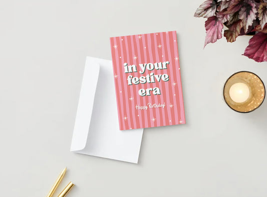 Festive Birthday Greeting Card