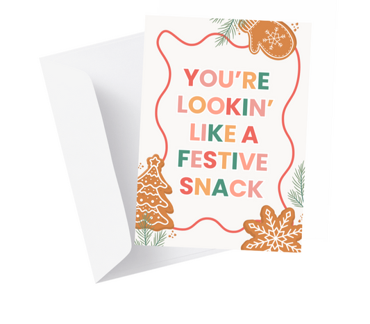 Festive Snack Christmas Greeting Card