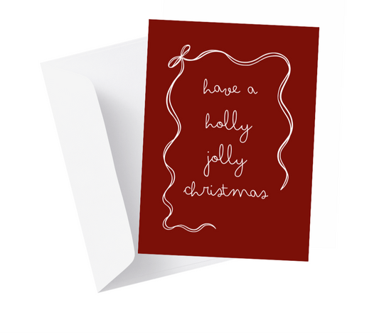 Holly Jolly Christmas Greeting Card