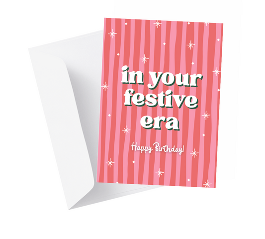 Festive Birthday Greeting Card