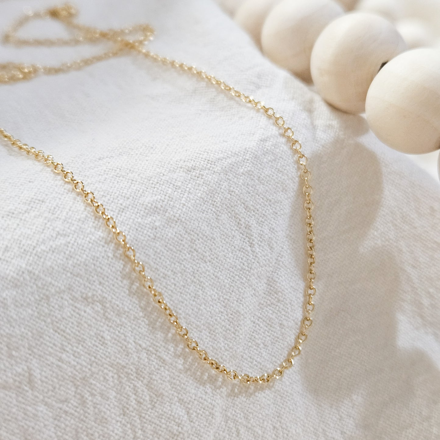 Milk Oval Necklace in 14K Gold Filled