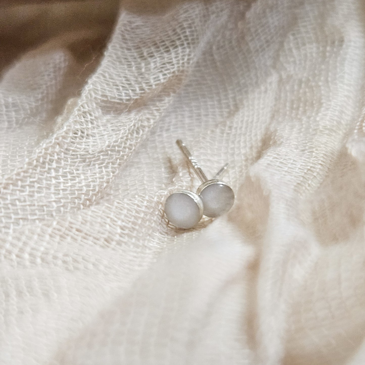 Milk Dainty Stud Earrings